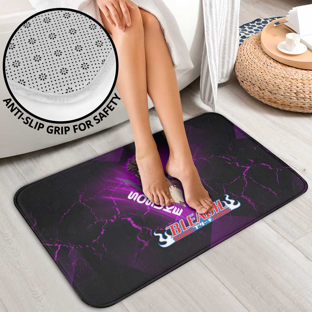 Sosuke Aizen Bathroom Set Neon Purple Anime Energy Aura Illustration