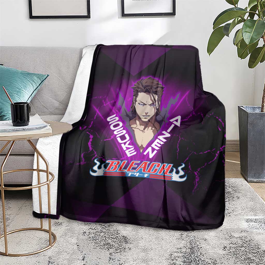 Sosuke Aizen Blanket Neon Purple Anime Energy Aura Illustration