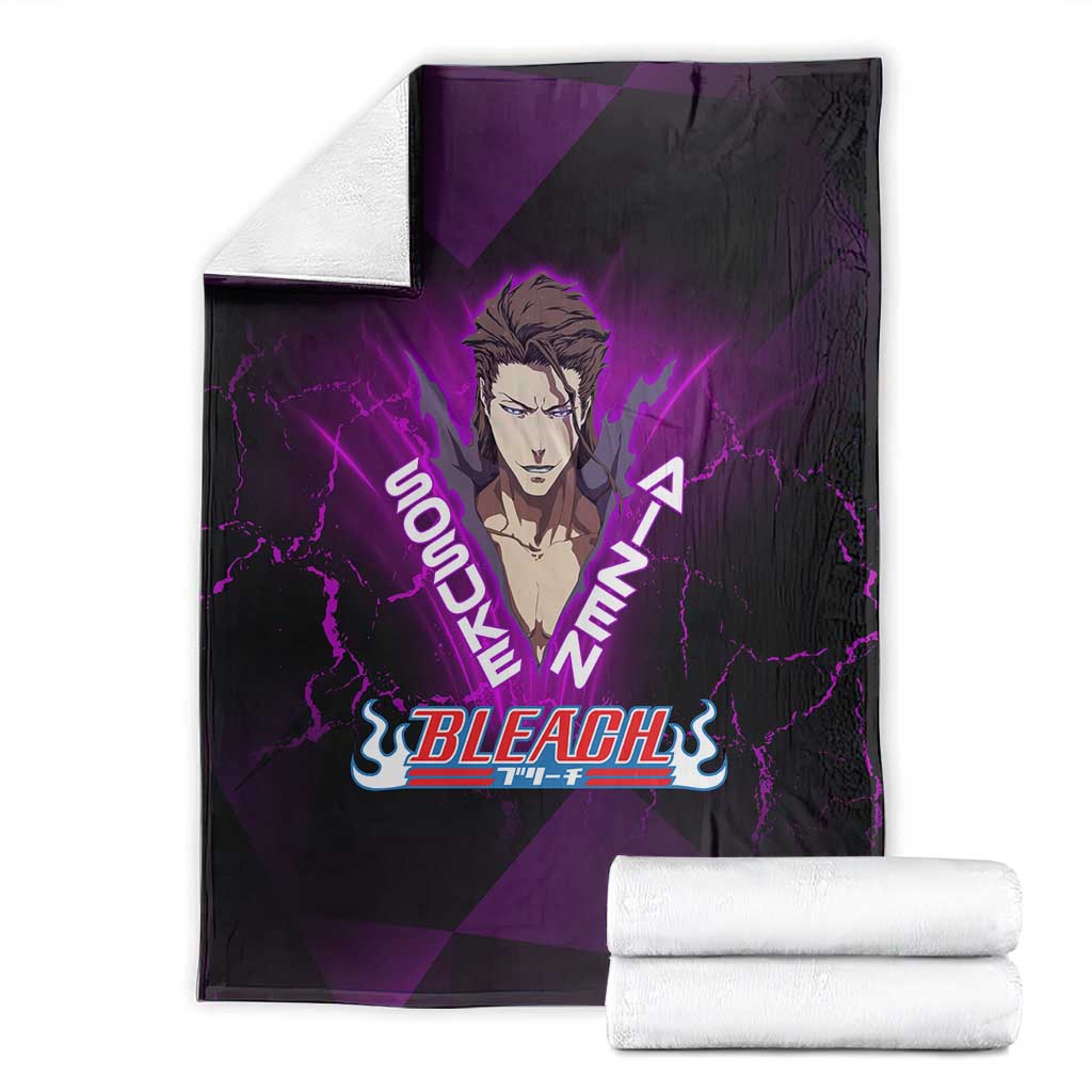 Sosuke Aizen Blanket Neon Purple Anime Energy Aura Illustration