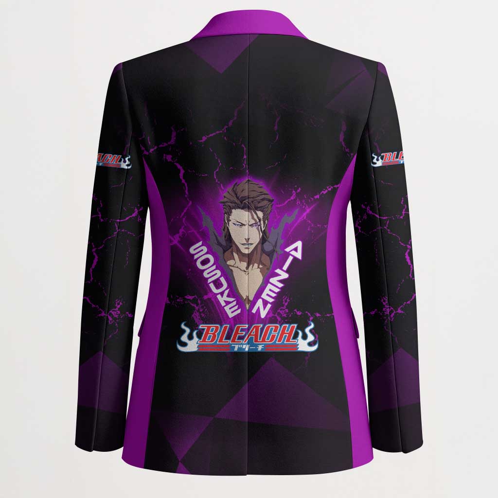 Sosuke Aizen Blazer Neon Purple Anime Energy Aura Illustration