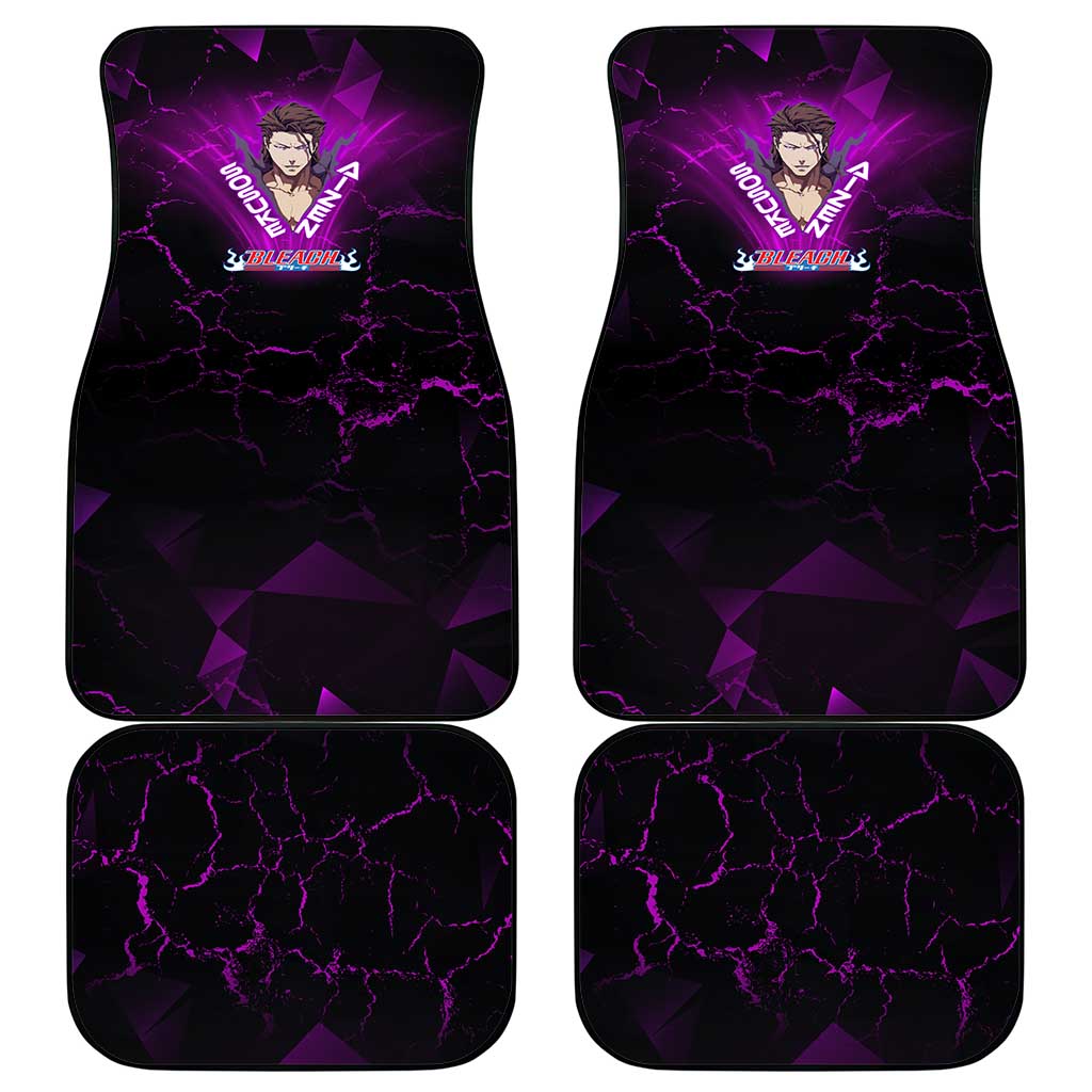 Sosuke Aizen Car Mats Neon Purple Anime Energy Aura Illustration