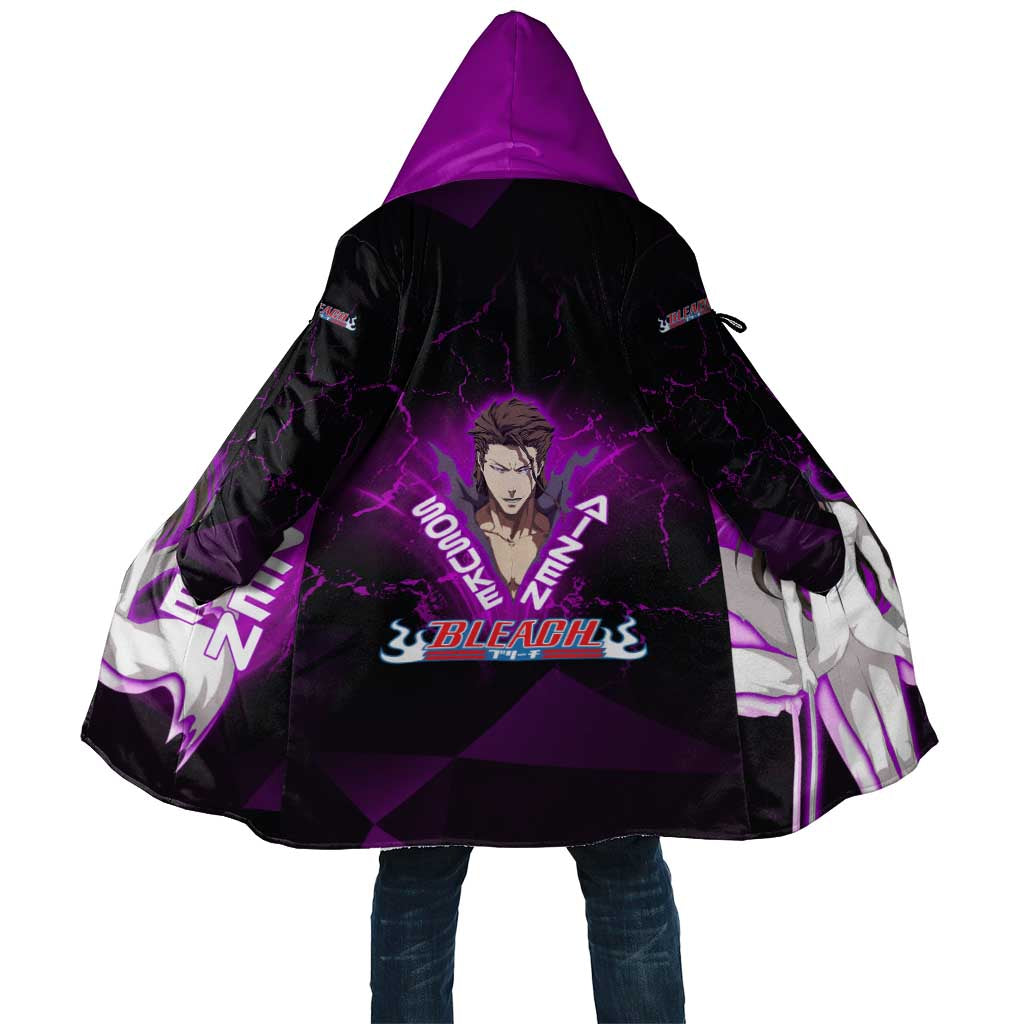 Sosuke Aizen Cloak Neon Purple Anime Energy Aura Illustration