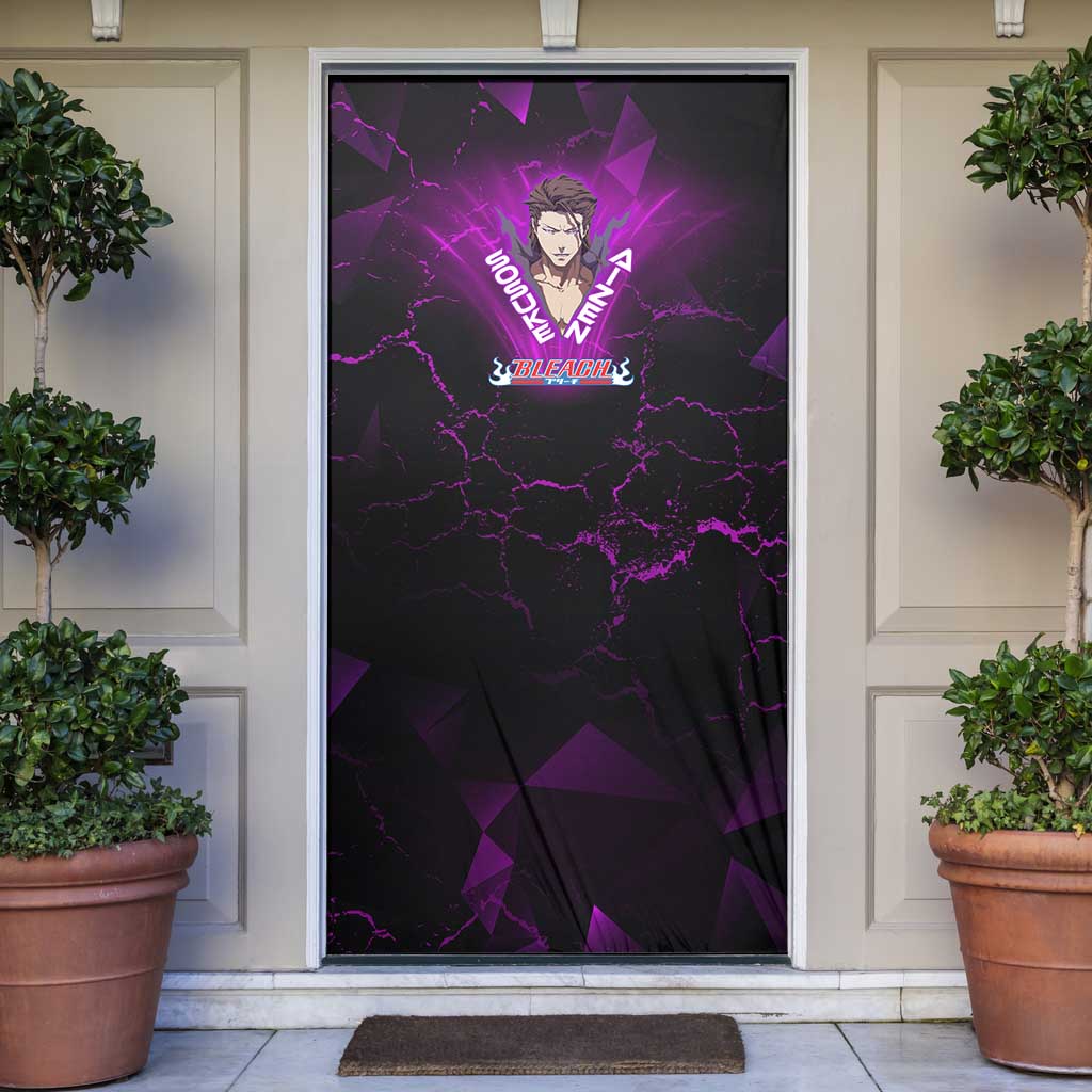 Sosuke Aizen Door Cover Neon Purple Anime Energy Aura Illustration