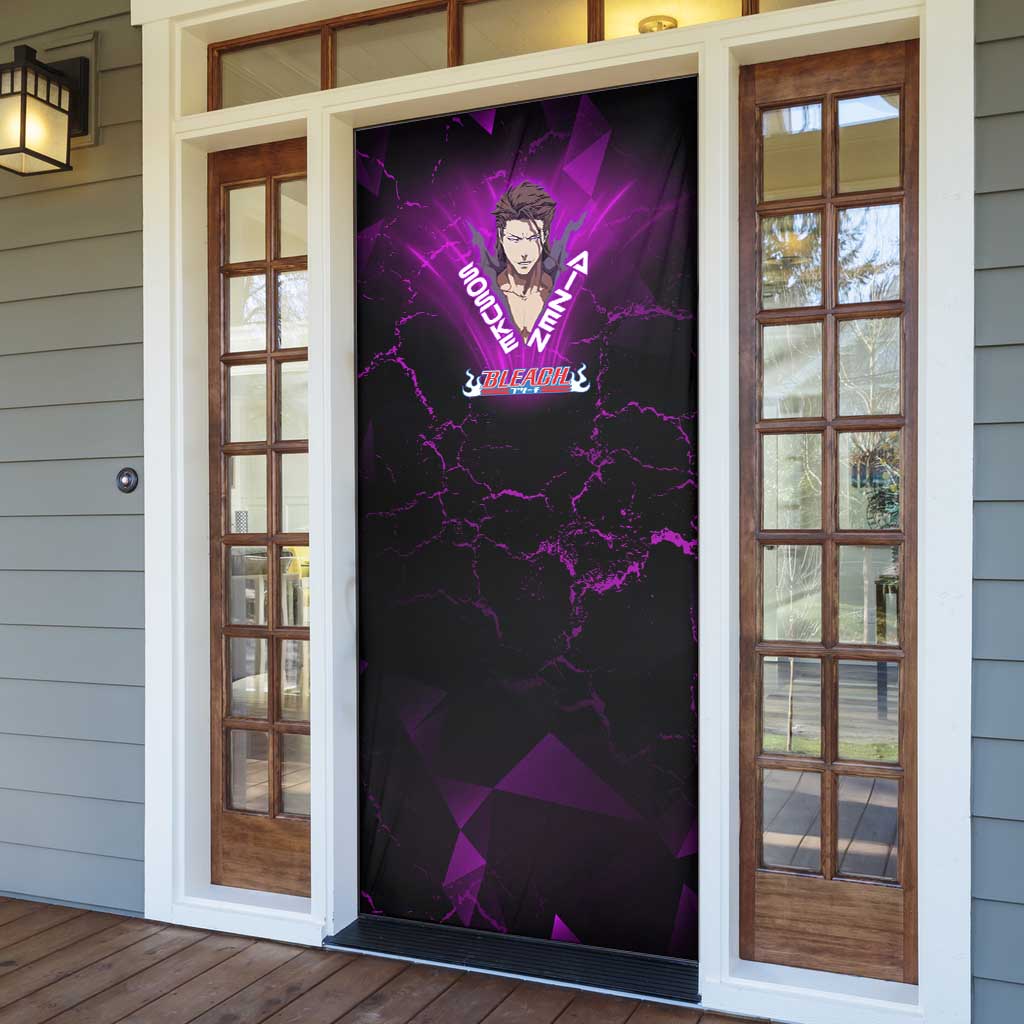 Sosuke Aizen Door Cover Neon Purple Anime Energy Aura Illustration