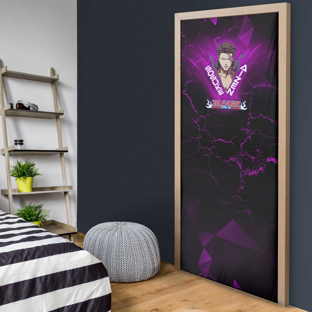Sosuke Aizen Door Cover Neon Purple Anime Energy Aura Illustration