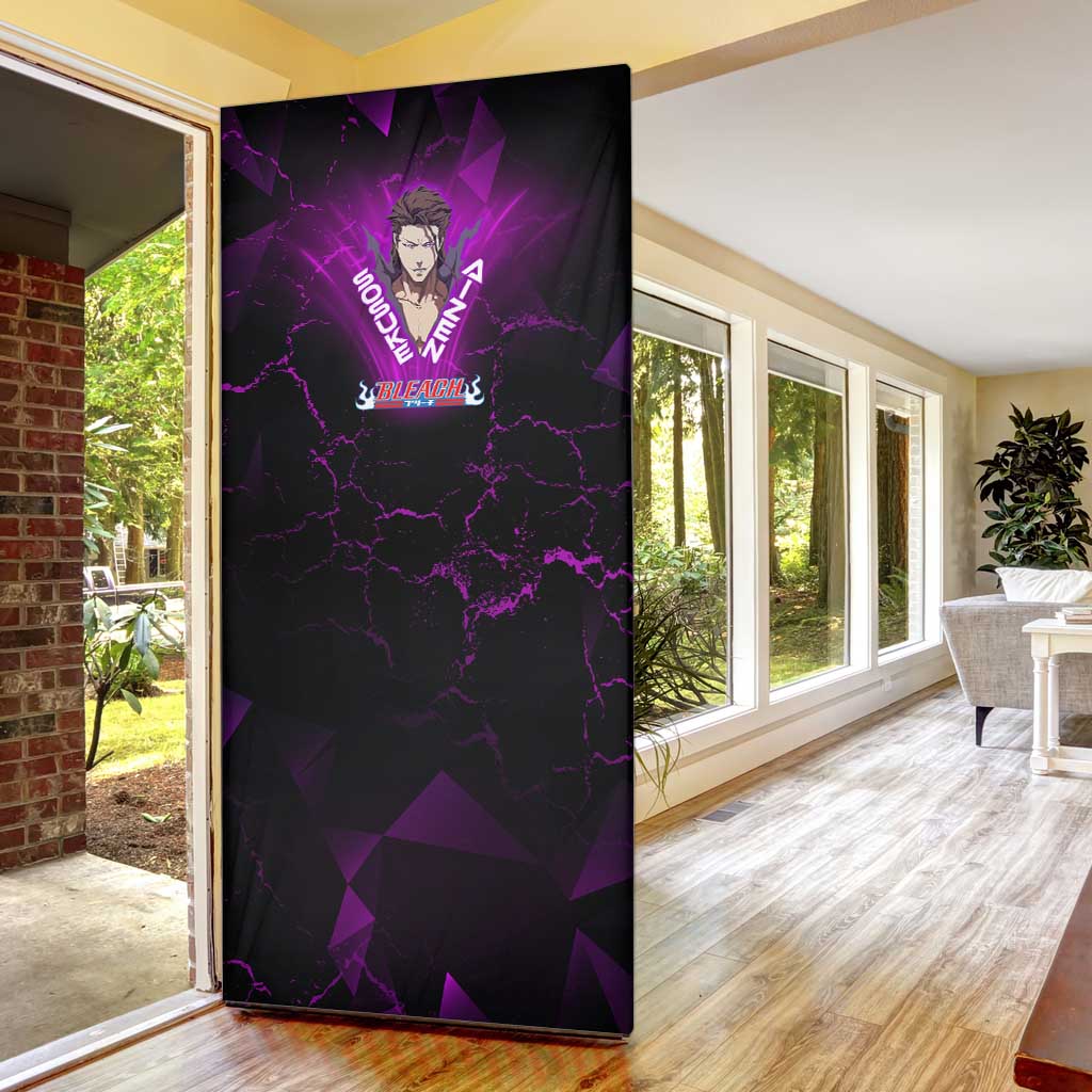Sosuke Aizen Door Cover Neon Purple Anime Energy Aura Illustration