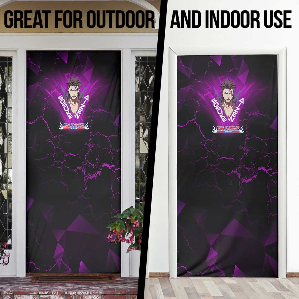 Sosuke Aizen Door Cover Neon Purple Anime Energy Aura Illustration