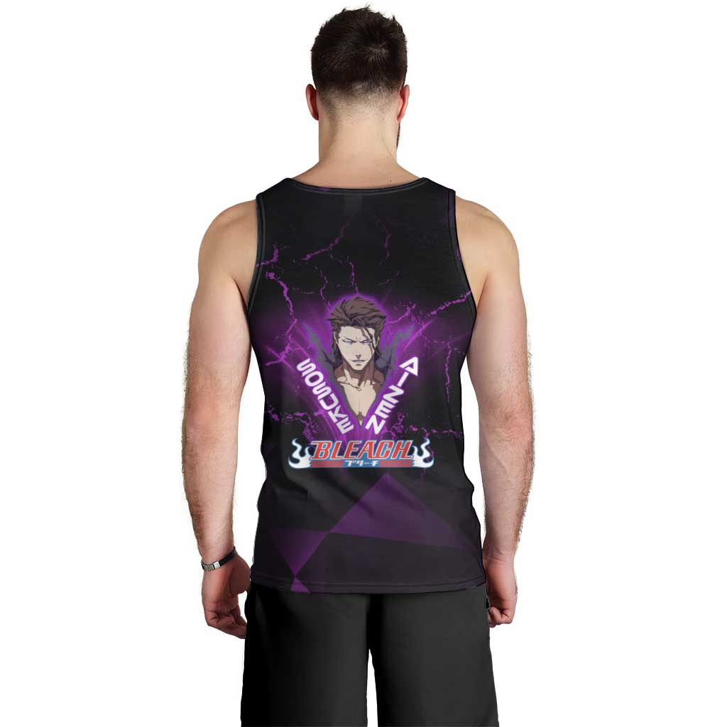 Sosuke Aizen Men Tank Top Neon Purple Anime Energy Aura Illustration