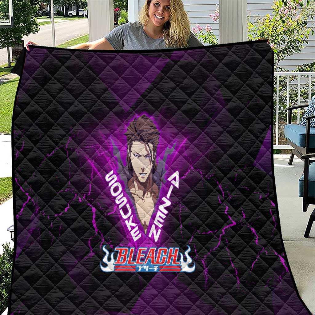 Sosuke Aizen Quilt Neon Purple Anime Energy Aura Illustration