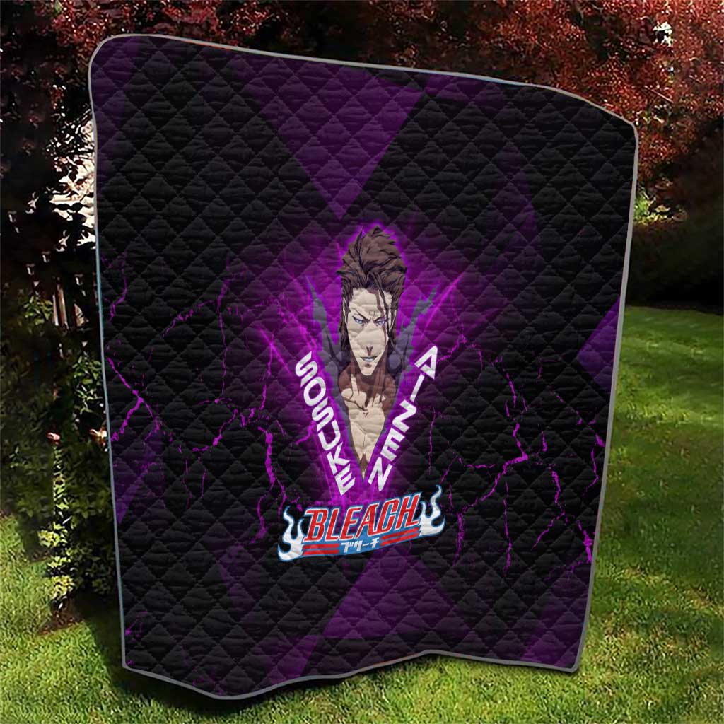 Sosuke Aizen Quilt Neon Purple Anime Energy Aura Illustration
