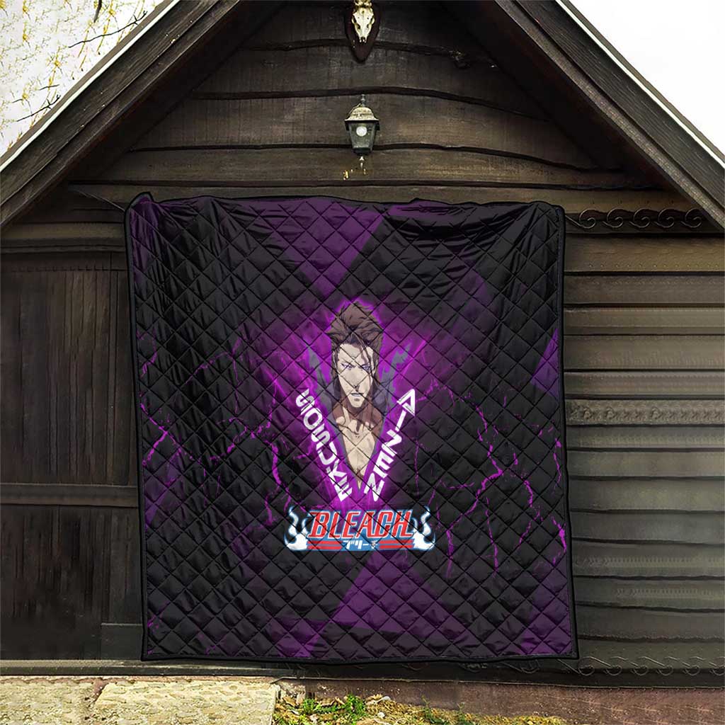 Sosuke Aizen Quilt Neon Purple Anime Energy Aura Illustration