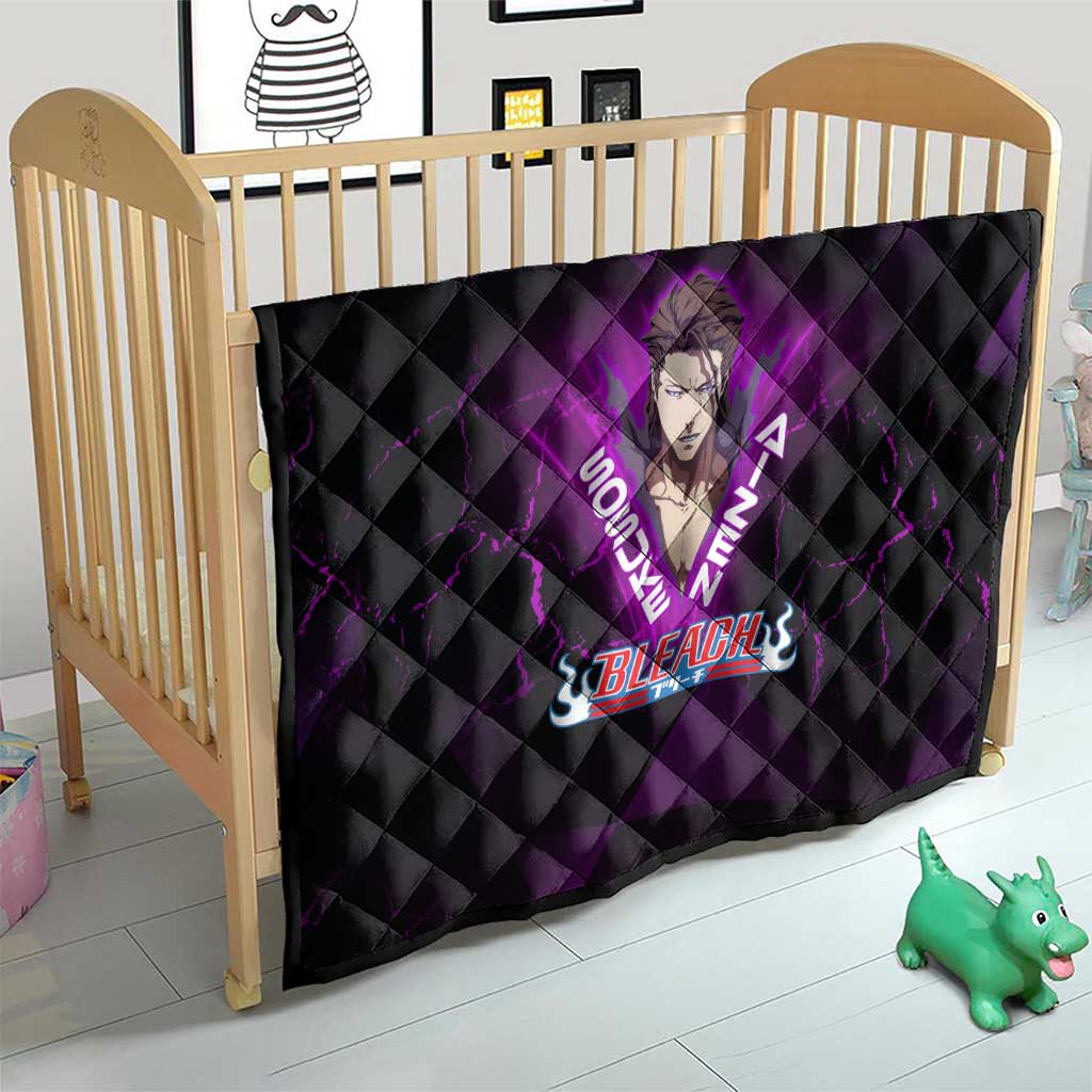 Sosuke Aizen Quilt Neon Purple Anime Energy Aura Illustration