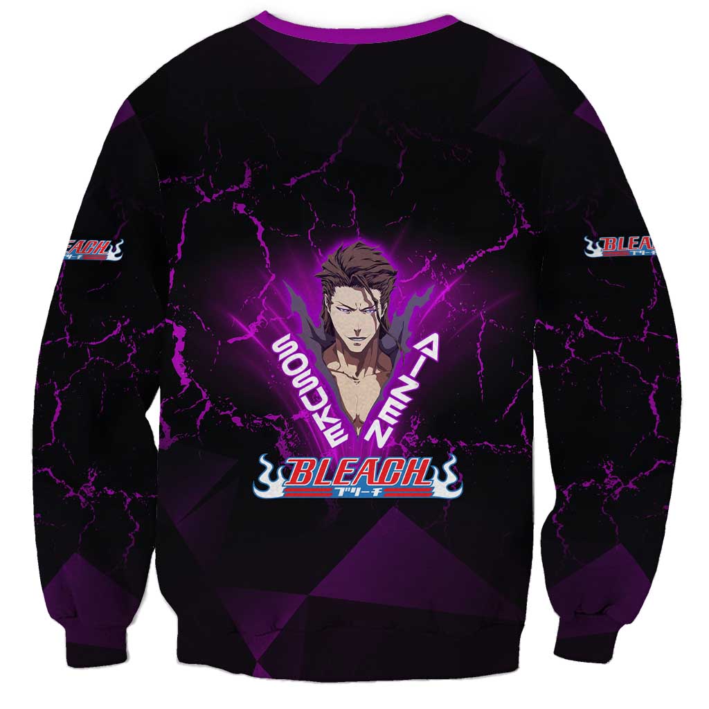 Sosuke Aizen Sweatshirt Neon Purple Anime Energy Aura Illustration
