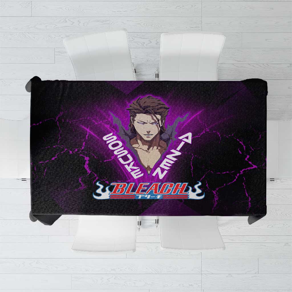 Sosuke Aizen Tablecloth Neon Purple Anime Energy Aura Illustration