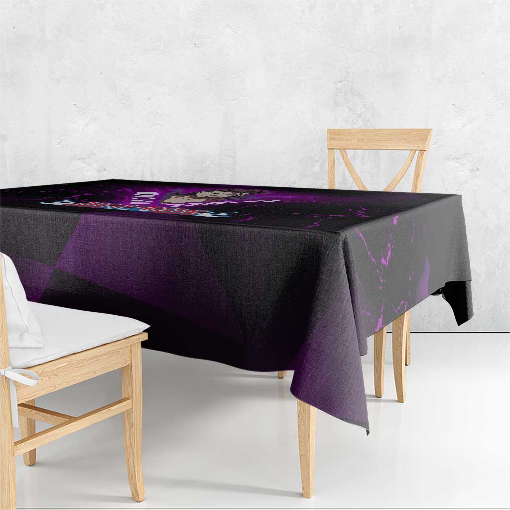 Sosuke Aizen Tablecloth Neon Purple Anime Energy Aura Illustration