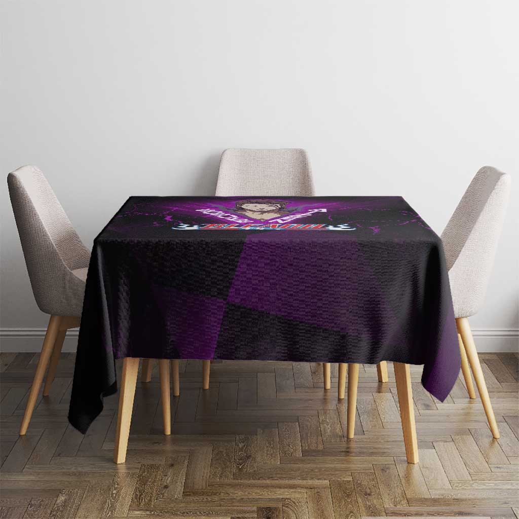 Sosuke Aizen Tablecloth Neon Purple Anime Energy Aura Illustration