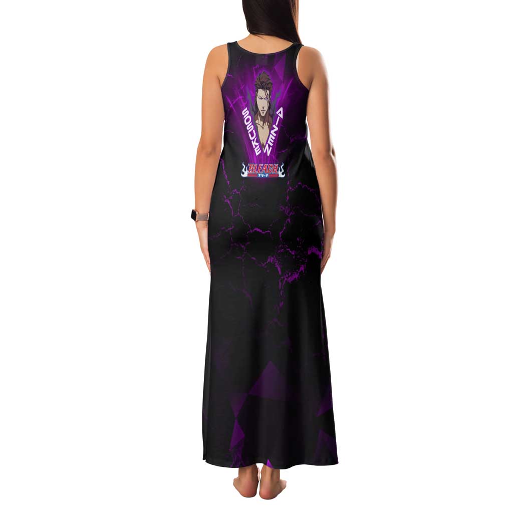 Sosuke Aizen Tank Maxi Dress Neon Purple Anime Energy Aura Illustration
