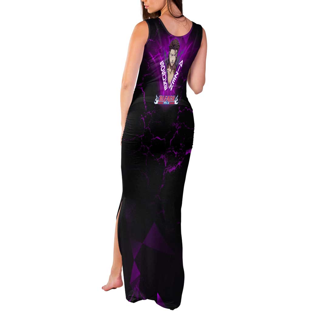 Sosuke Aizen Tank Maxi Dress Neon Purple Anime Energy Aura Illustration