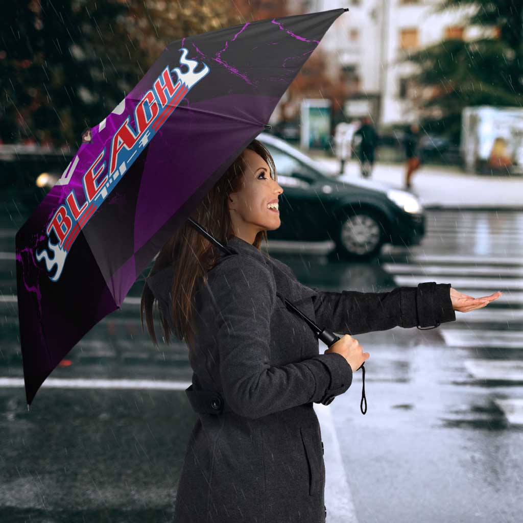 Sosuke Aizen Umbrella Neon Purple Anime Energy Aura Illustration