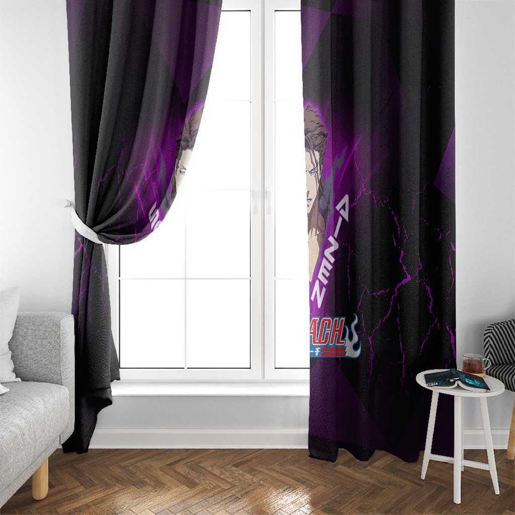 Sosuke Aizen Window Curtain Neon Purple Anime Energy Aura Illustration