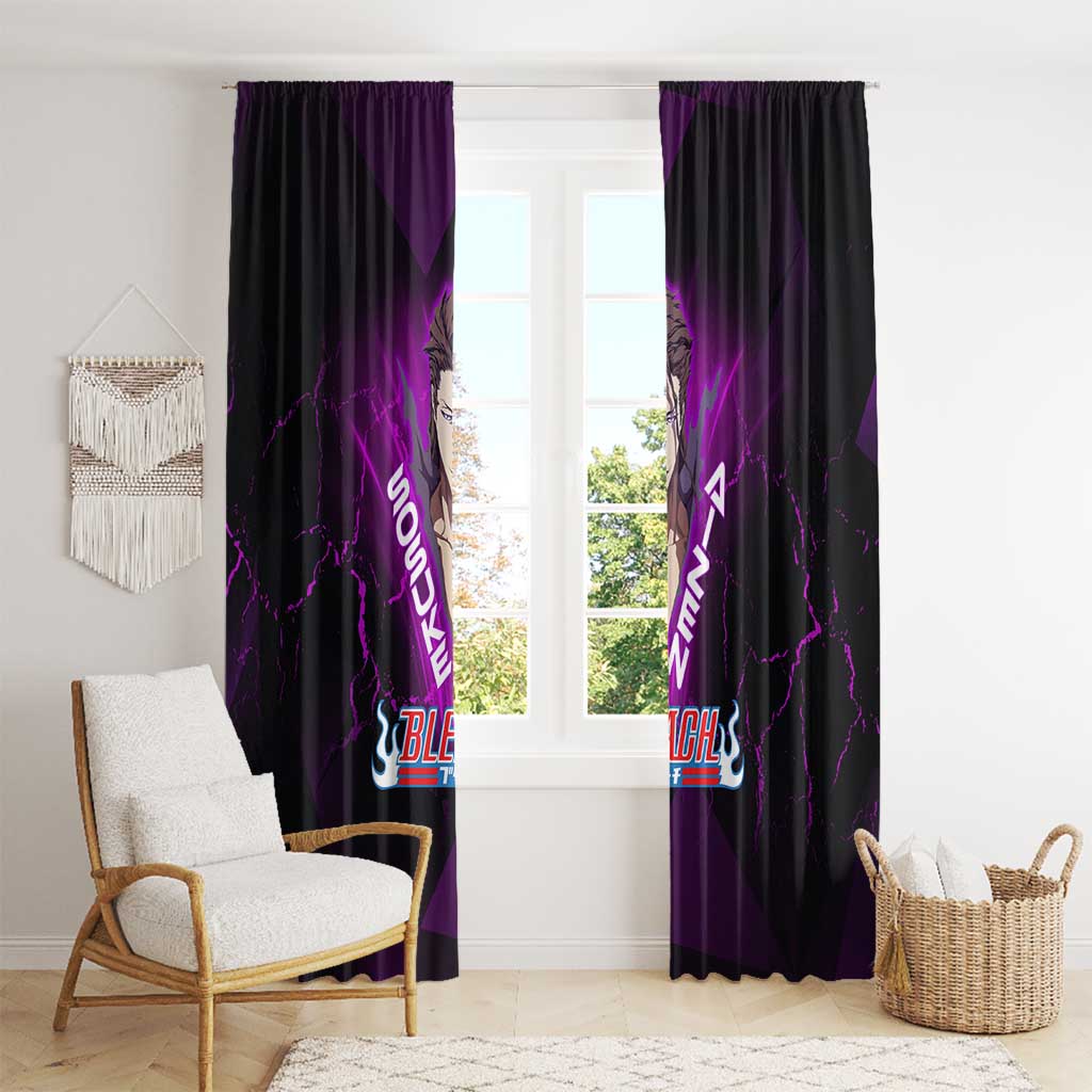 Sosuke Aizen Window Curtain Neon Purple Anime Energy Aura Illustration