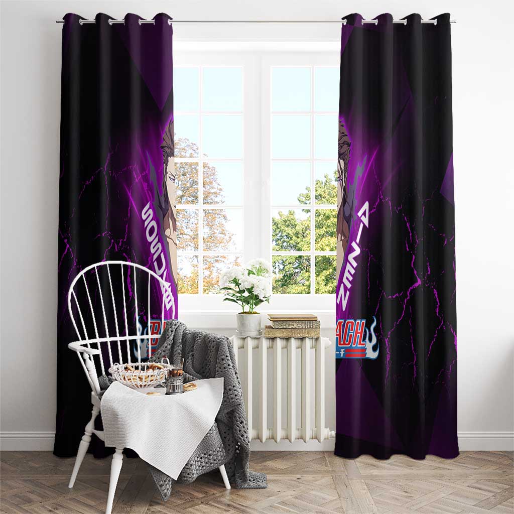 Sosuke Aizen Window Curtain Neon Purple Anime Energy Aura Illustration