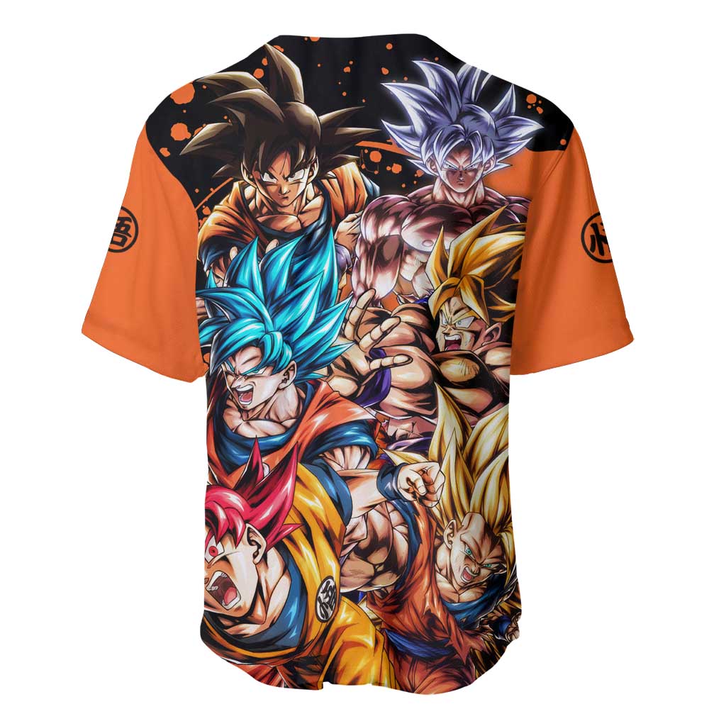 Son Goku - Dragon Ball Baseball Jersey Anime Style