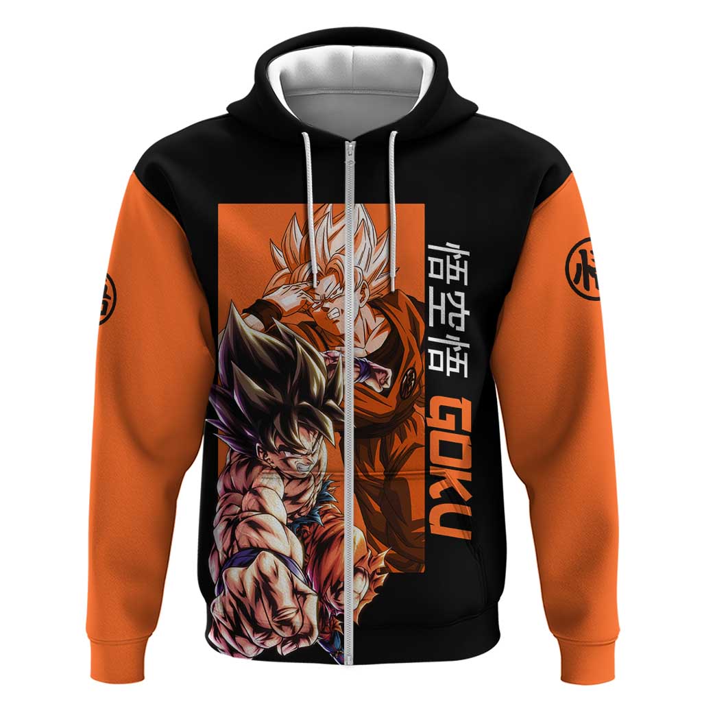 Son Goku - Dragon Ball Zip Hoodie Anime Style