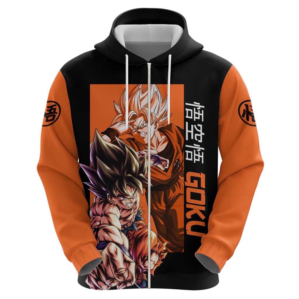 Son Goku - Dragon Ball Zip Hoodie Anime Style