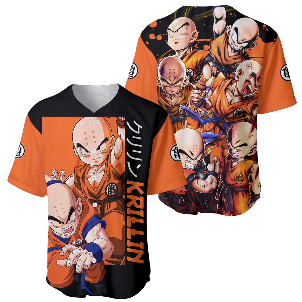 Krillin  - Dragon Ball Baseball Jersey Anime Style