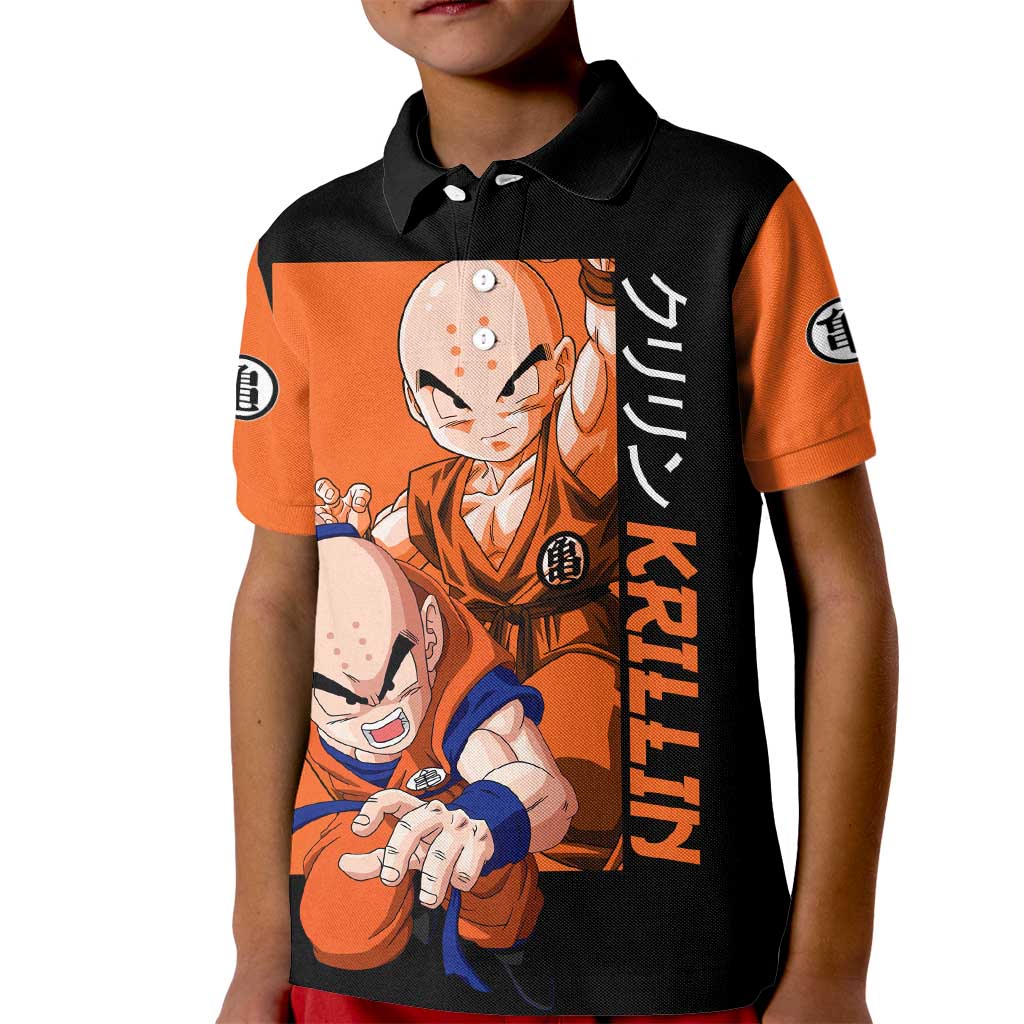Krillin  - Dragon Ball Kid Polo Shirt Anime Style