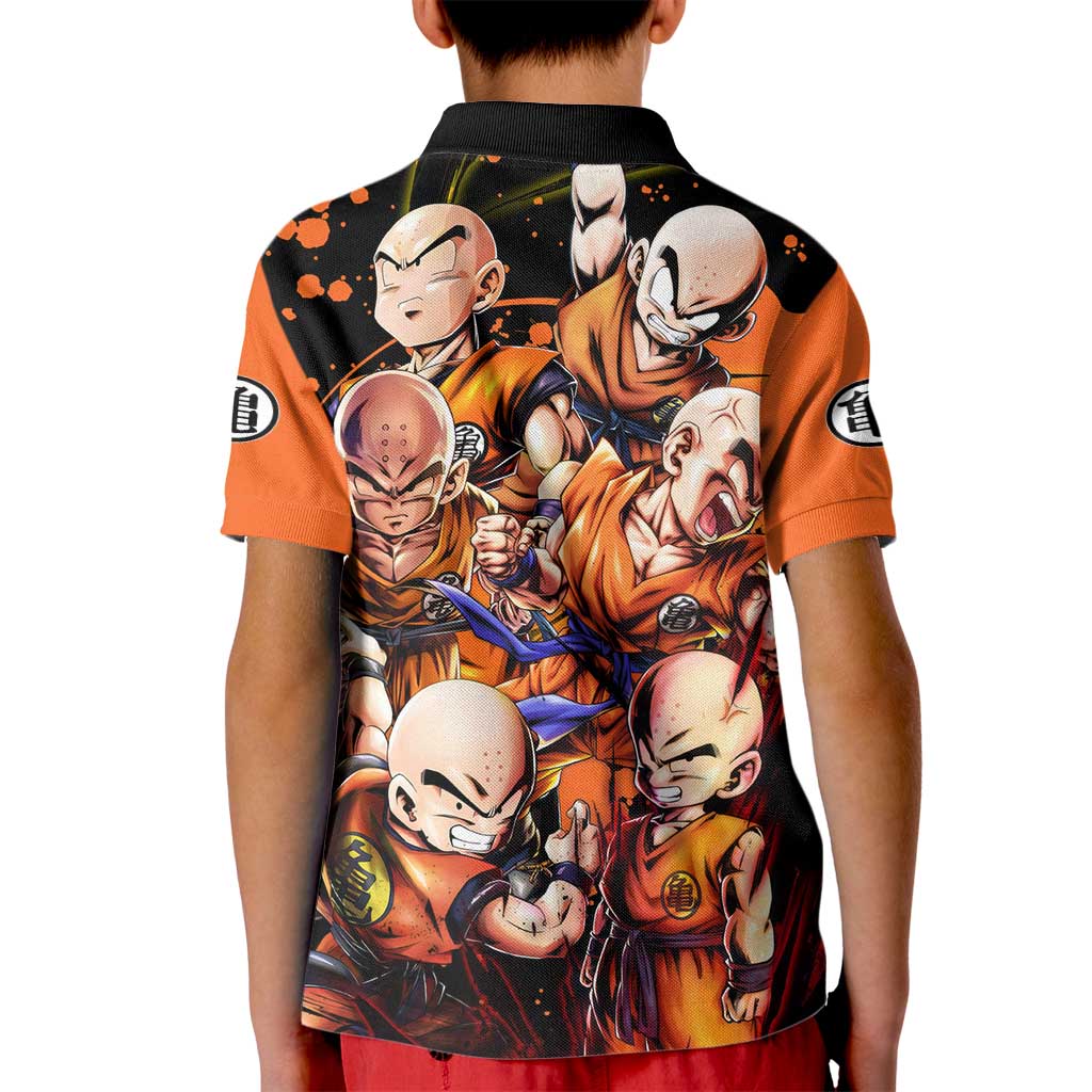 Krillin  - Dragon Ball Kid Polo Shirt Anime Style