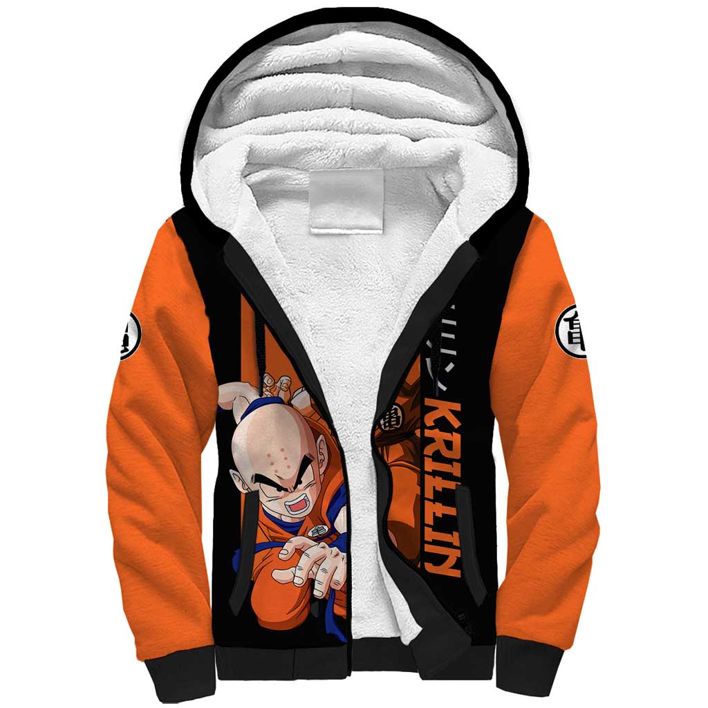 Krillin  - Dragon Ball Sherpa Hoodie Anime Style