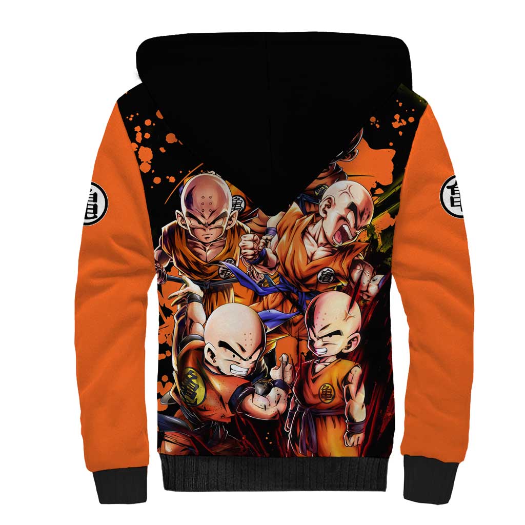 Krillin  - Dragon Ball Sherpa Hoodie Anime Style