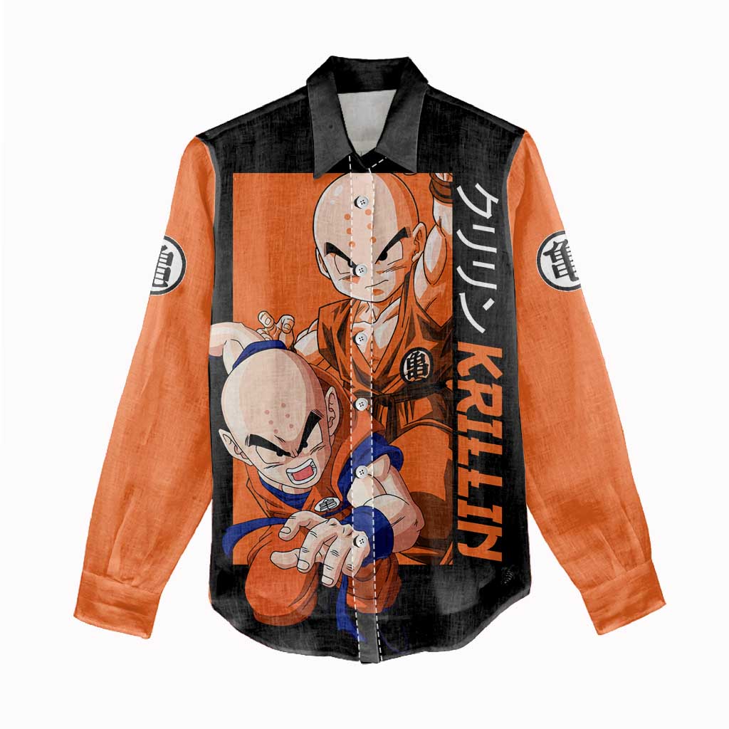 Krillin  - Dragon Ball Women Casual Shirt Anime Style