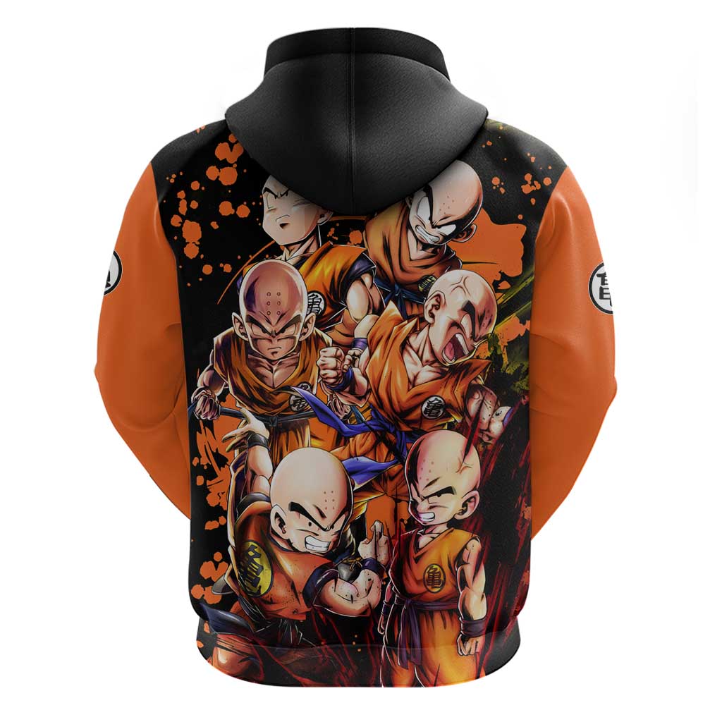 Krillin  - Dragon Ball Zip Hoodie Anime Style