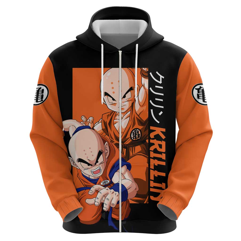 Krillin  - Dragon Ball Zip Hoodie Anime Style