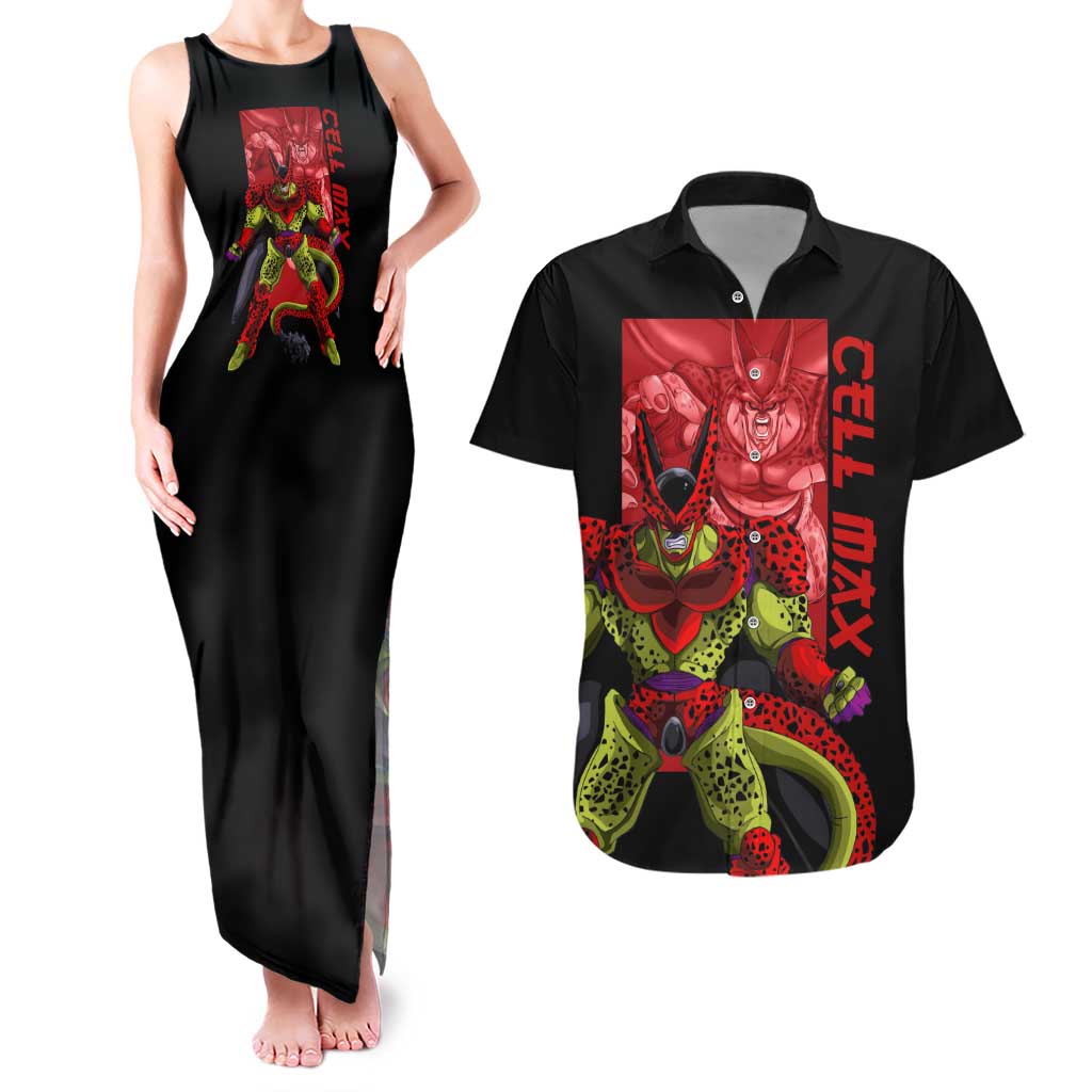 Cell Max - Dragon Ball Couples Matching Tank Maxi Dress and Hawaiian Shirt Anime Art Style - The Mazicc