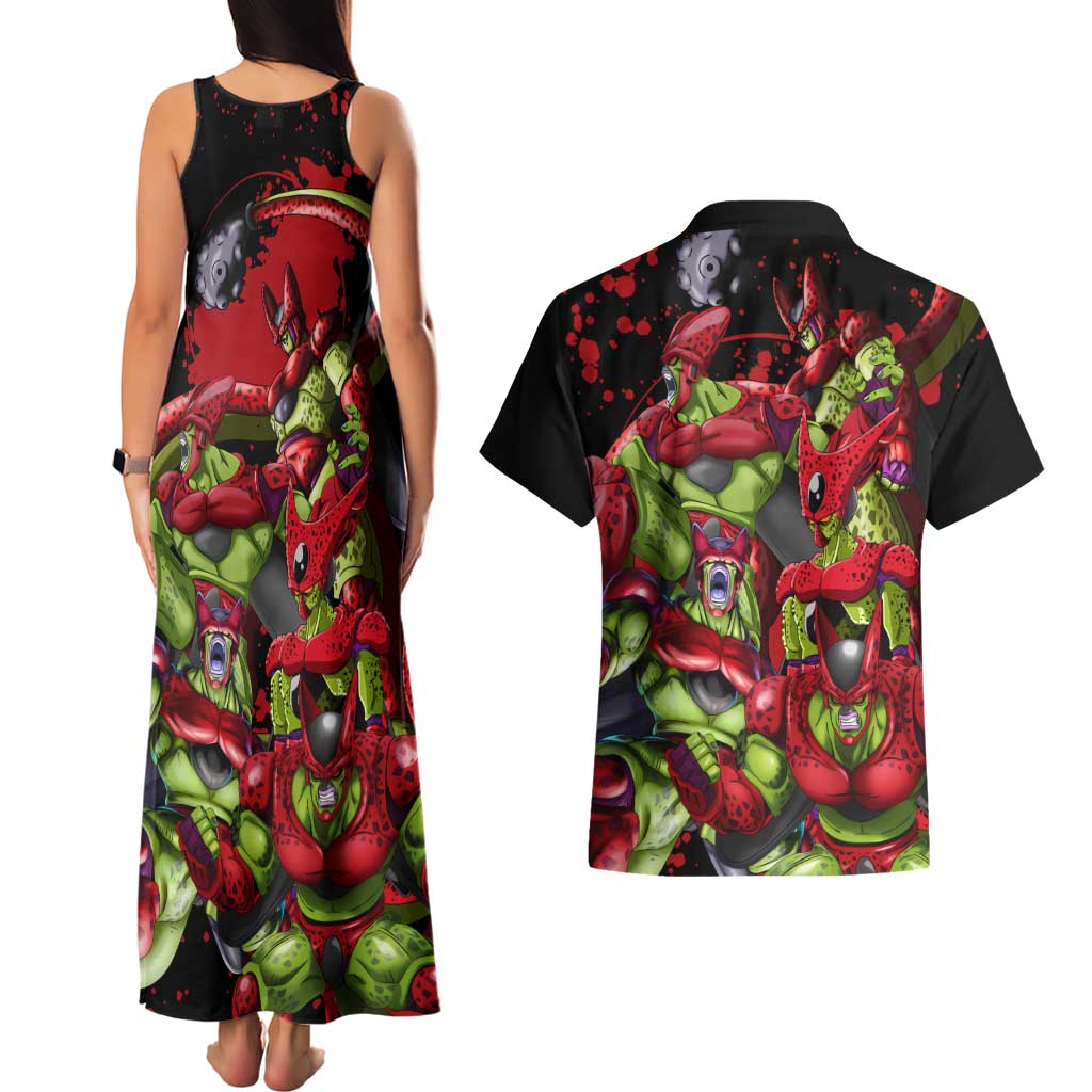 Cell Max - Dragon Ball Couples Matching Tank Maxi Dress and Hawaiian Shirt Anime Art Style - The Mazicc