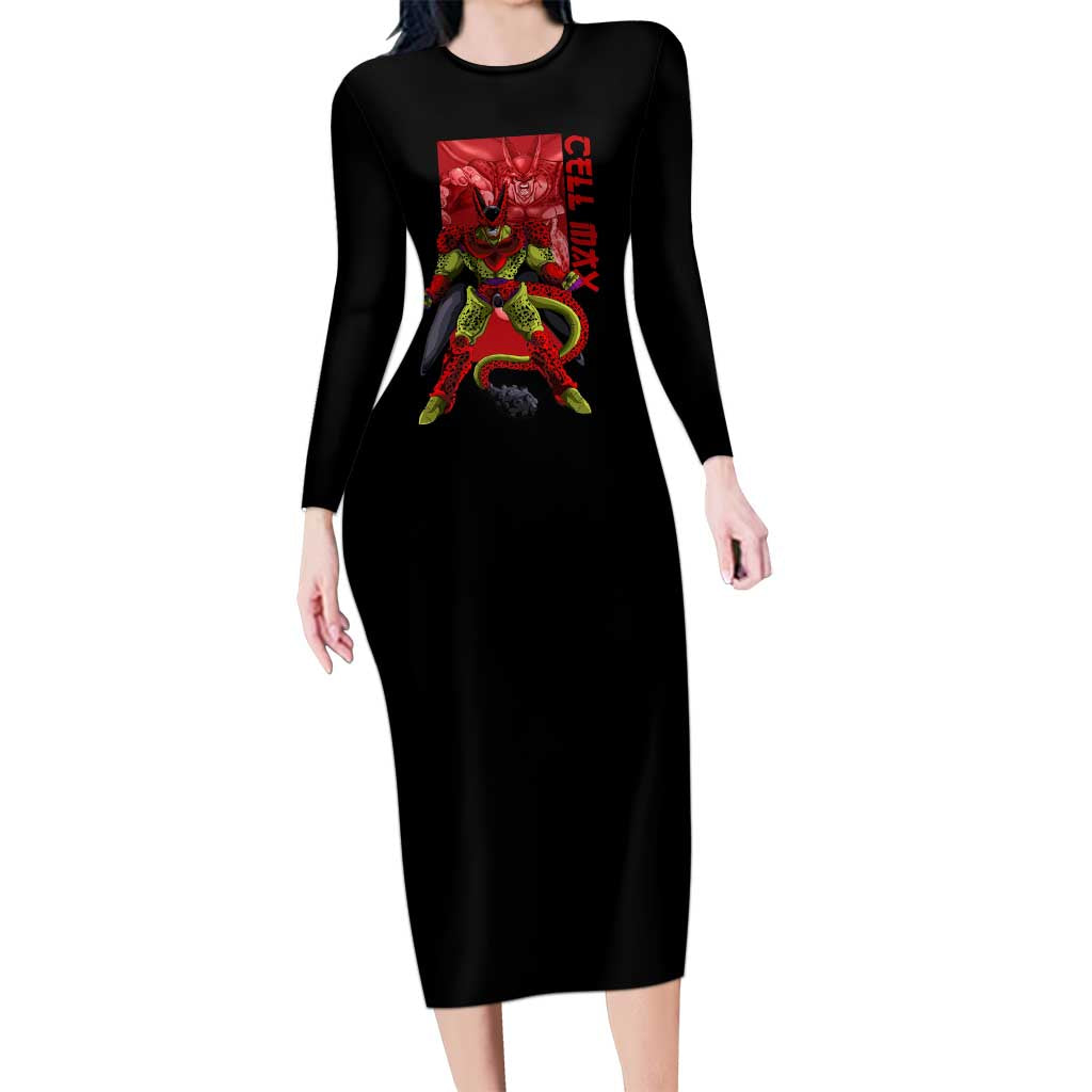 Cell Max - Dragon Ball Long Sleeve Bodycon Dress Anime Art Style - The Mazicc