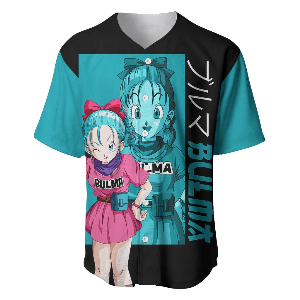 Bulma - Dragon Ball Baseball Jersey Anime Art Style - The Mazicc