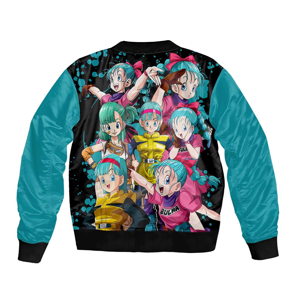 Bulma - Dragon Ball Bomber Jacket Anime Art Style - The Mazicc