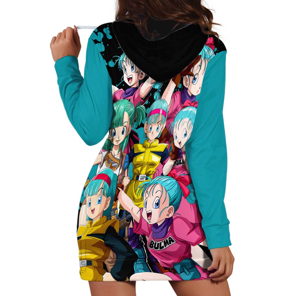 Bulma - Dragon Ball Hoodie Dress Anime Art Style - The Mazicc