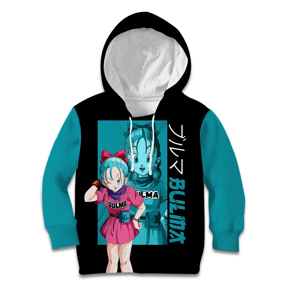 Bulma - Dragon Ball Kid Hoodie Anime Art Style - The Mazicc