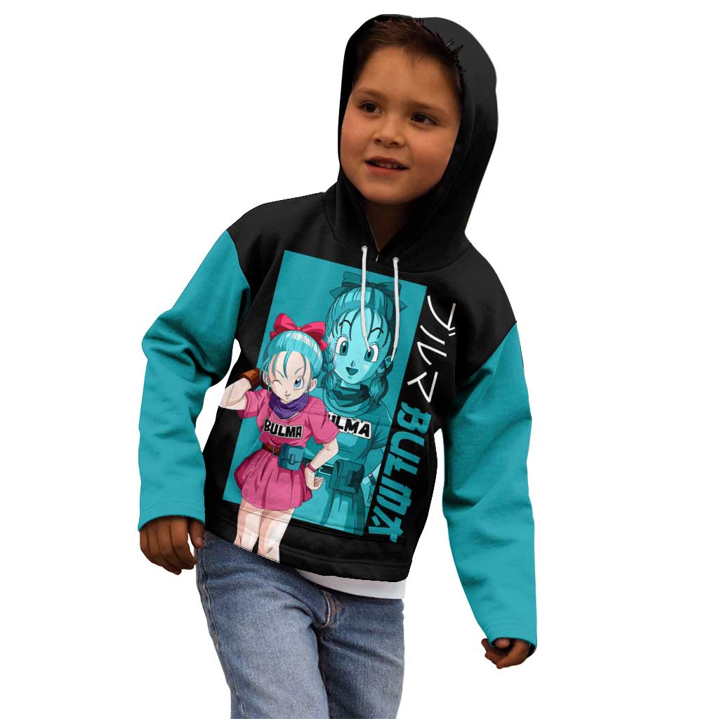 Bulma - Dragon Ball Kid Hoodie Anime Art Style - The Mazicc