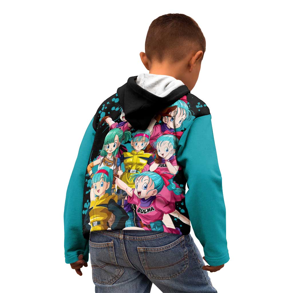 Bulma - Dragon Ball Kid Hoodie Anime Art Style - The Mazicc