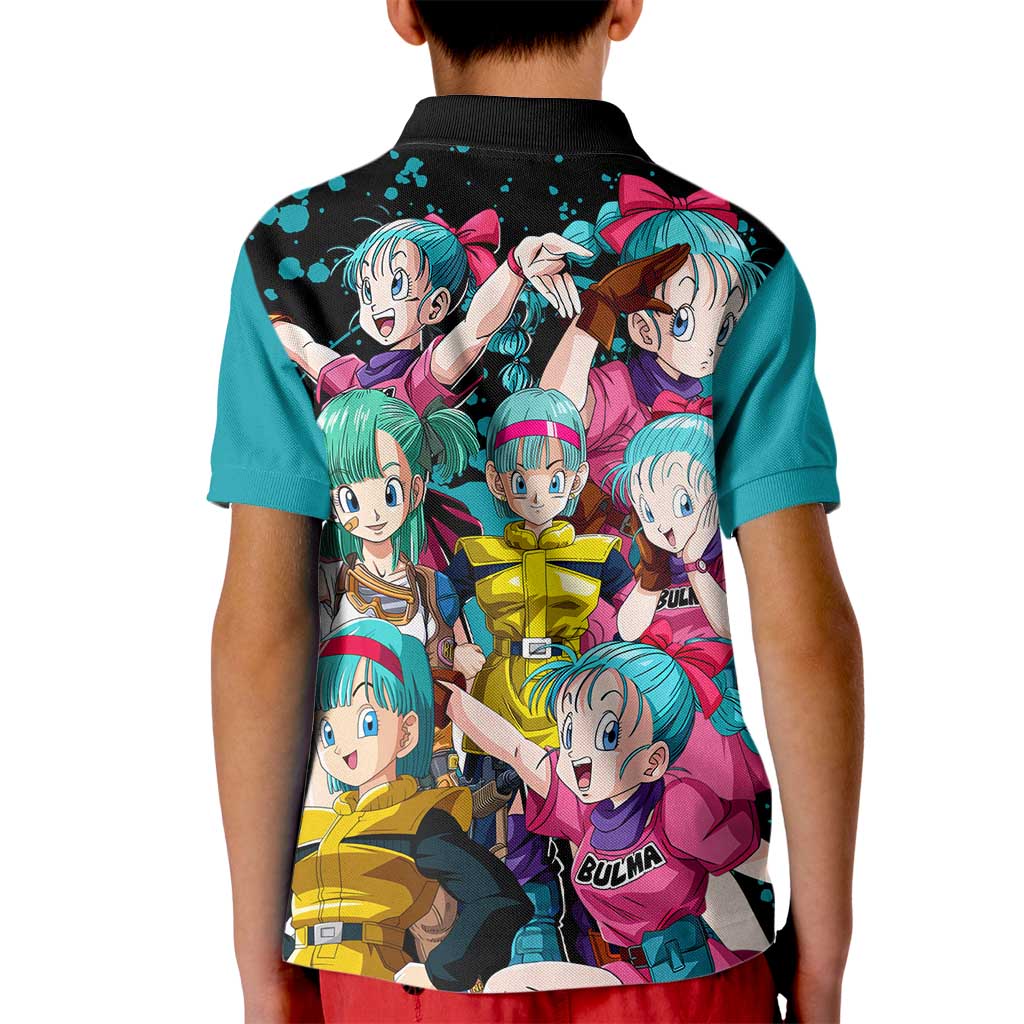 Bulma - Dragon Ball Kid Polo Shirt Anime Art Style - The Mazicc