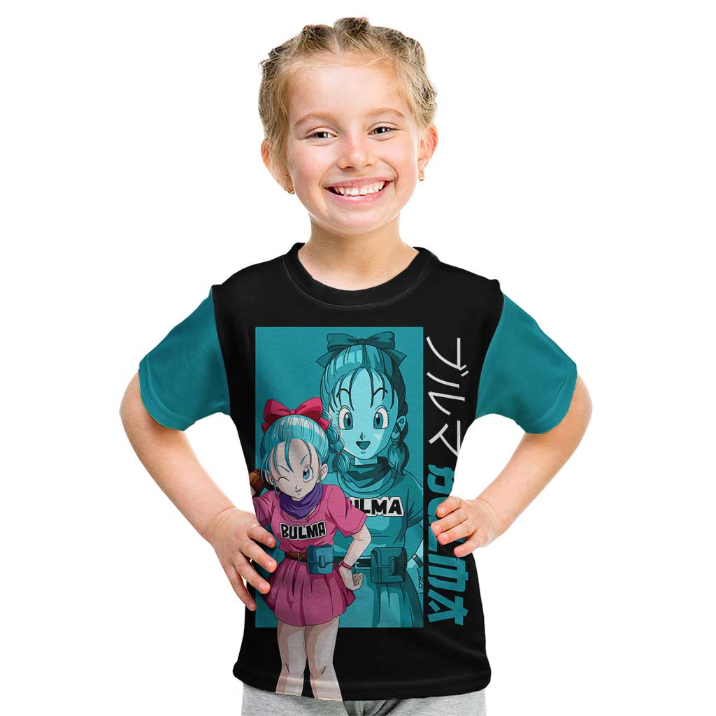 Bulma - Dragon Ball Kid T Shirt Anime Art Style - The Mazicc