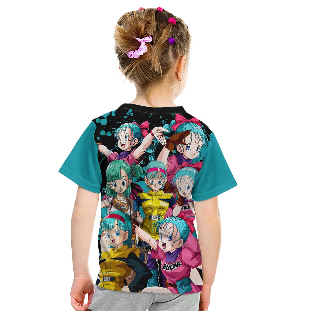 Bulma - Dragon Ball Kid T Shirt Anime Art Style - The Mazicc