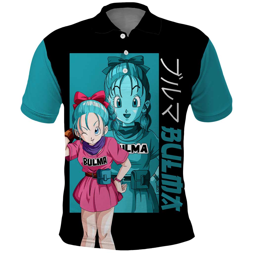 Bulma - Dragon Ball Polo Shirt Anime Art Style - The Mazicc